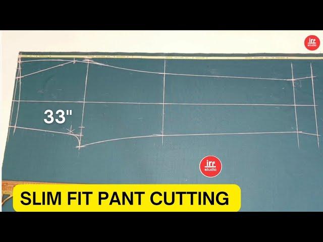 Slim Fit Pant Cutting ️ | टाइट फिटिंग पैंट कटिंग | Pant Cutting And Stitching | Gents Pant Cutting