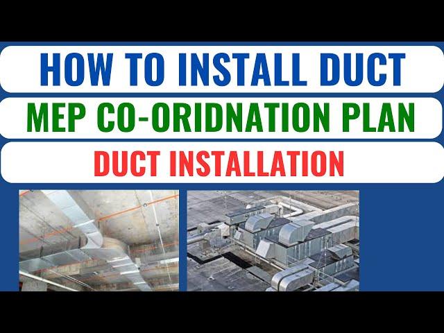 How to install duct on site I MEP Co-ordination in corridors in Hindi I #mep #hvactutorial