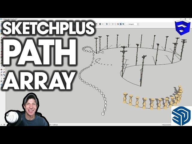 Copies ALONG PATHS in SketchPlus for SketchUp!