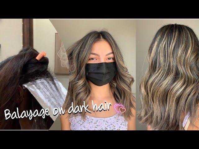 Balayage on Virgin Dark Hair! | Goldwell | Redken | Balayage Highlights