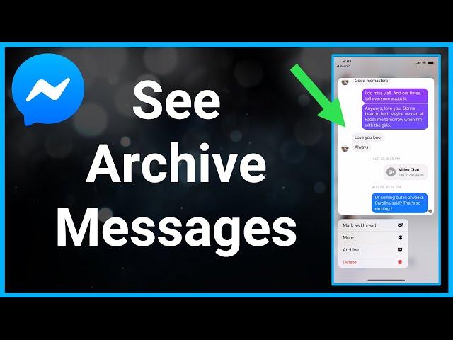 How To See Archived Messages In Facebook Messenger