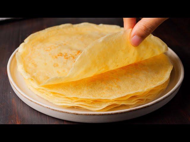 Homemade Crepes Recipe | Basic French Crepes Recipe