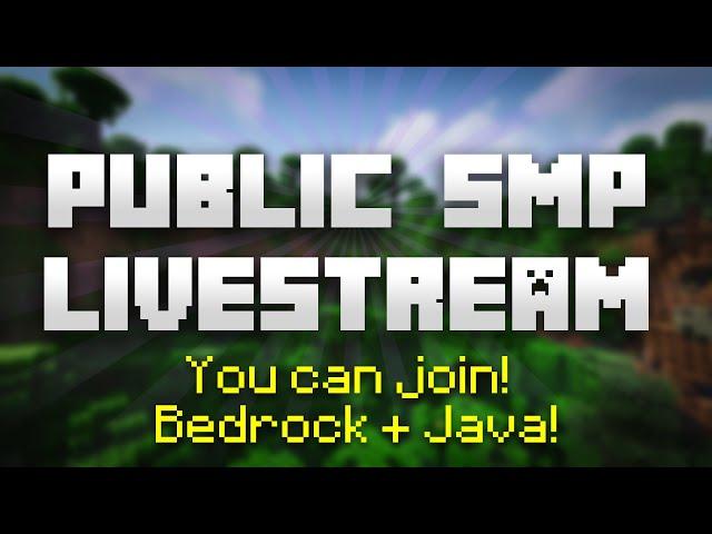  Public Minecraft SMP w/Viewers! Java and Bedrock!
