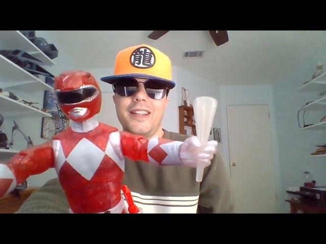 Guy Born Blind Unboxes Hasbro Power Rangers Metallic Red Ranger