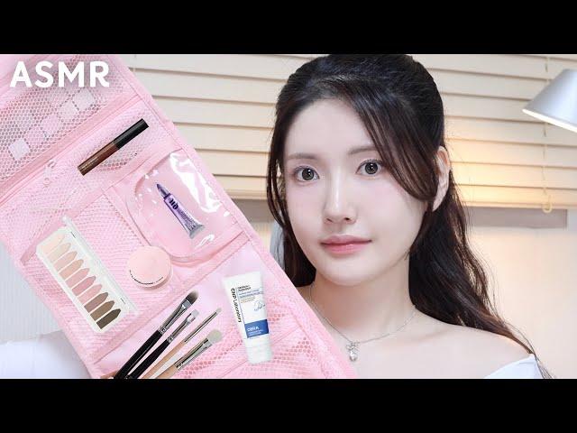 ASMR 왓츠인마이파우치 (메이크업 전문가 추천템, 번짐없는 아이라이너, 쿠팡 브러쉬 추천, 화장품 부수기)