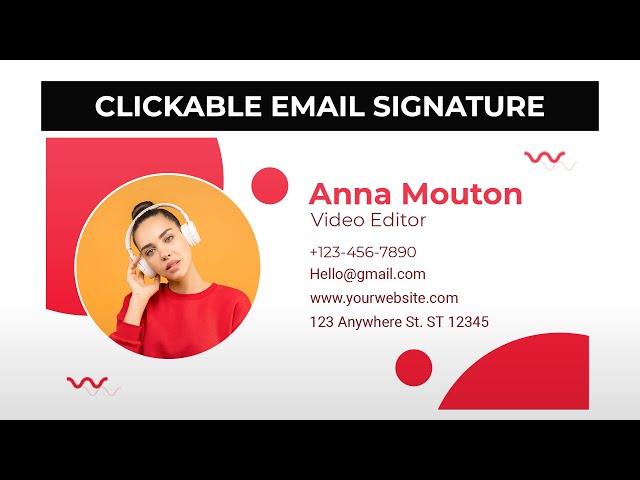 Clickable Email Signature Design in Adobe Photoshop | PSD Template