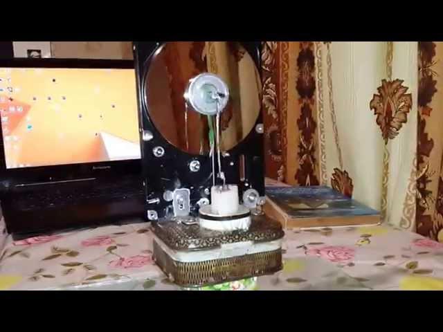 Двигатель Стирлинга из старого жесткого диска / Stirling engine made of old HDD