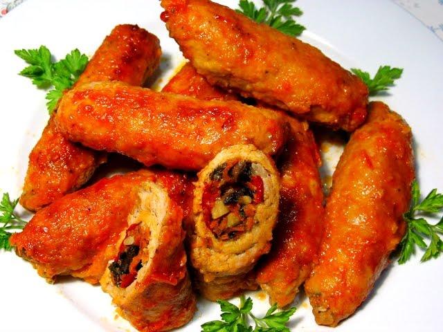 Tasty - meat rolls with stuffing.