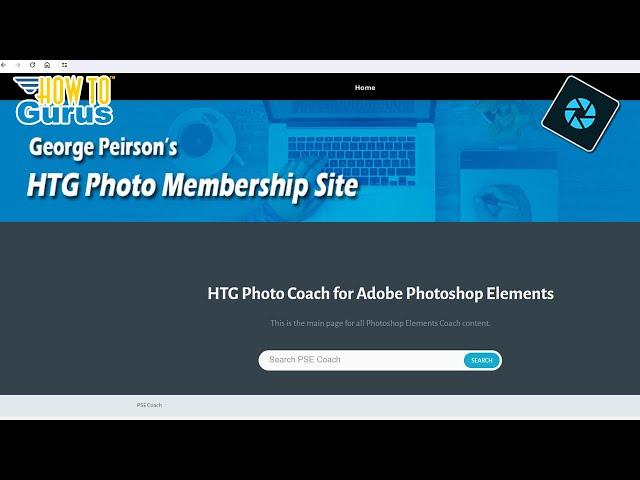 NEW TRAINING Tool for Photoshop Elements from HTG Photo! All Versions!