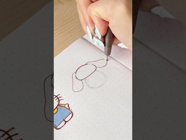 how to draw sanrio’s cinnamoroll in 30 seconds!  #shorts