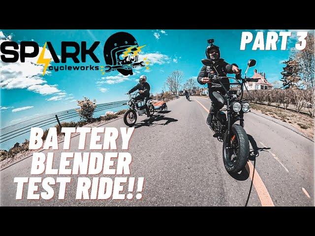 Bandit Electric Moped Group Ride + Battery Blender Test with Spark Cycleworks Crew!!!