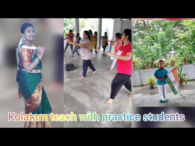 kolatam teach with practice students #kolatam#kolatamdance #practice #dance #kolatamvideos