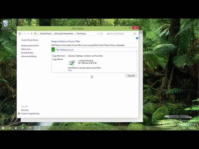 Windows 10   How to use file history to backup files and folders