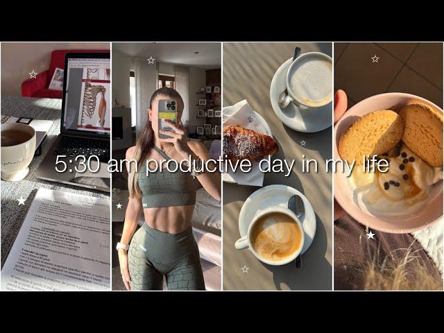 UNI DAYS IN MY LIFE | 5:30 am morning routine (uni, meals inspo, breakfast at the bar, gym & more)