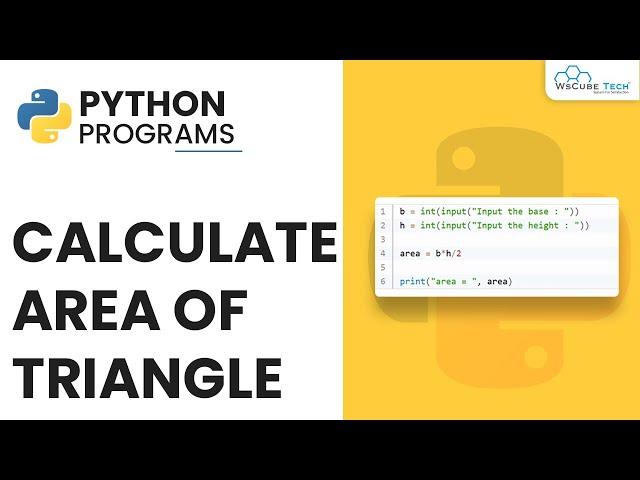 How to Calculate Area of Triangle - Python Program (HINDI) | Step-By-Step