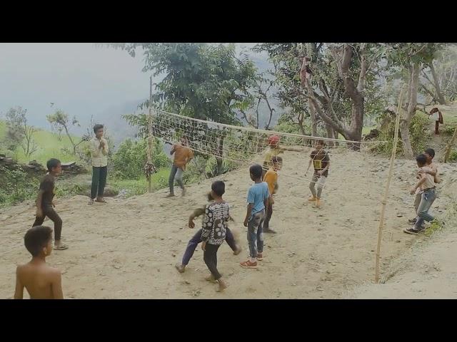 Children's volleyball in Nepali Villages  || Ornigal Villges in Nepali || Rural Life In Nepal ||