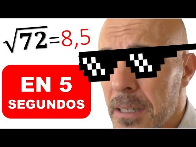 CÓMO CALCULAR RAÍCES CUADRADAS QUE NO SON EXACTAS EN 5 SEGUNDOS. Truco espectacular