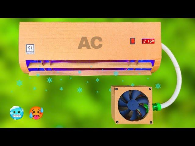 How to Make Smart Air Conditioner at Home with Cardboard | Upgrade Old AC into This