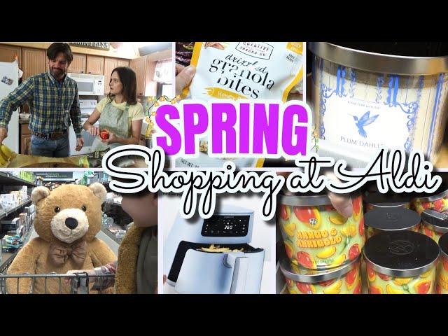 NEW Spring Shop with me at Aldi on a Cloudy Day & Taste Testing new items! 