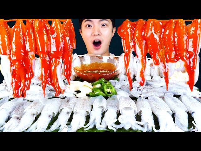 MUKBANG ASMRㅣAmazing! Raw Baby Squid Sashimi EatKorean Seafood 후니 Hoony Eating Sound Real Sound