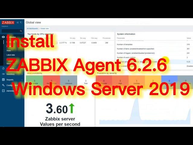 Install Zabbix agent 6.2.6 for Windows Server