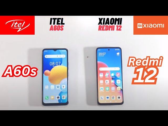 Itel A60s vs Xiaomi Redmi 12  - Speed Test #xiaomiredmi12 #itela60s #speedtest #phones4u