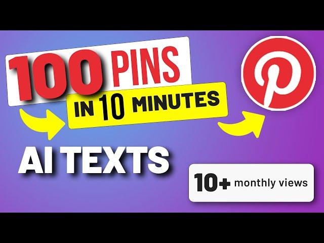 Bulk Create Pinterest Pins with AI Pin Generator Tool for Images and AI Text