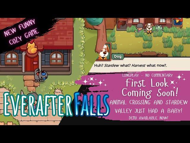 Animal Crossing and Stardew Valley just had a BABY - new funny cozy game Everafter Falls Gameplay