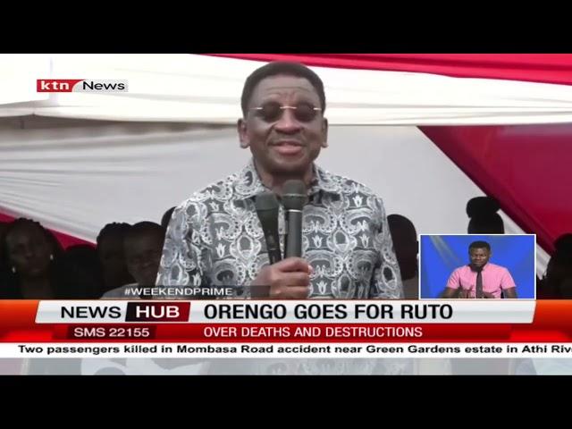 Siaya governor governor Orengo wants the President to shoulder the blame for lives lost in demos