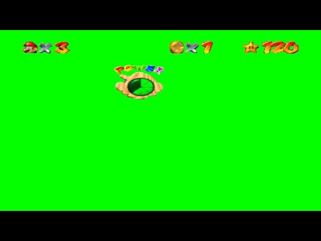 Super Mario 64 hud green screen (free template)