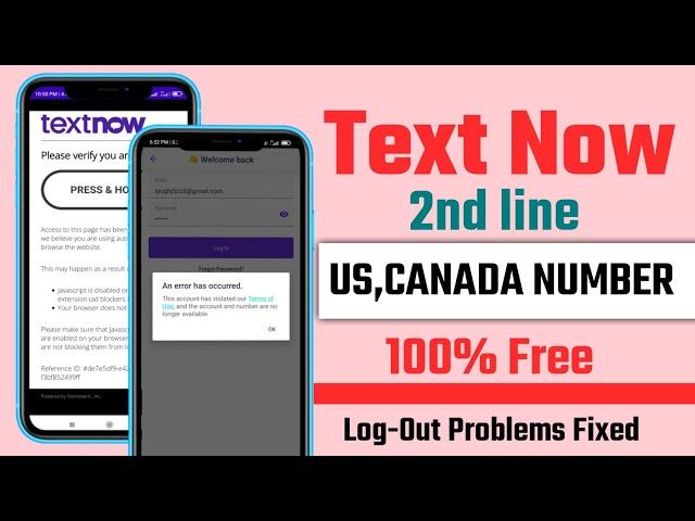 Textnow app an error has occurred problem solution 2022|Textnow And 2nd line app not working l