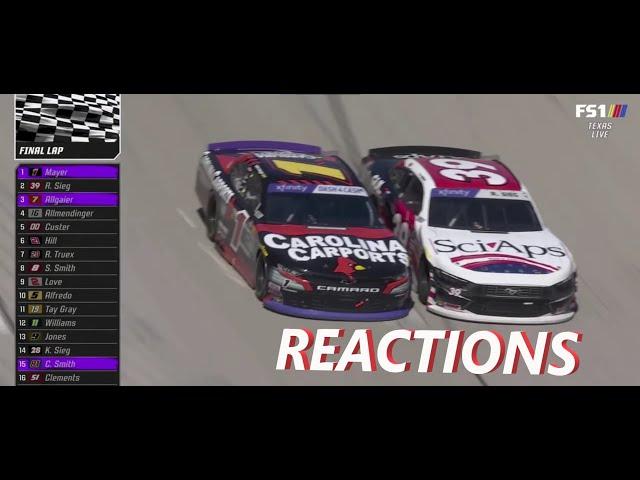 NASCAR XFINITY TEXAS CRAZY PHOTOFINISH REACTIONS