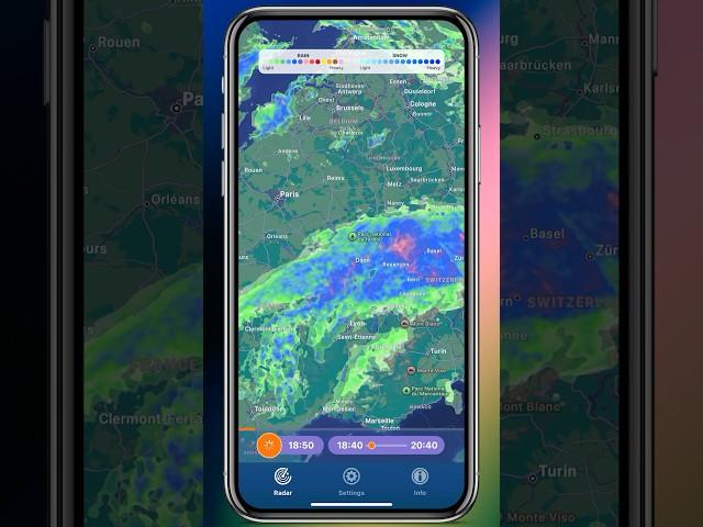 iPhone Weather Forecast with Pocket Radar Technology! #YouTubeCreatorCommunity #shorts #iphone