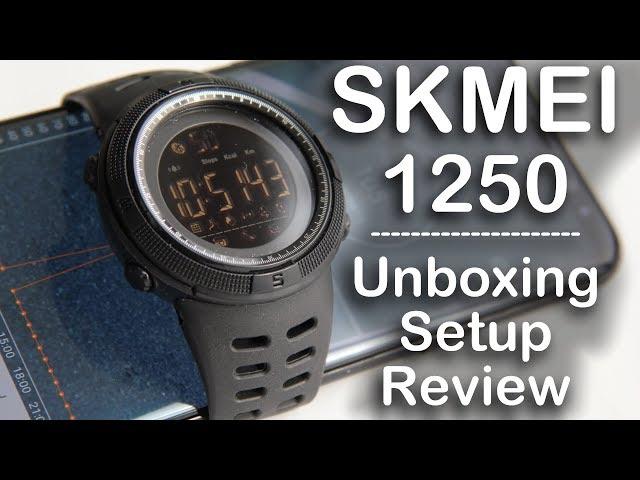 Skmei 1250 Smartwatch unboxing setup and review