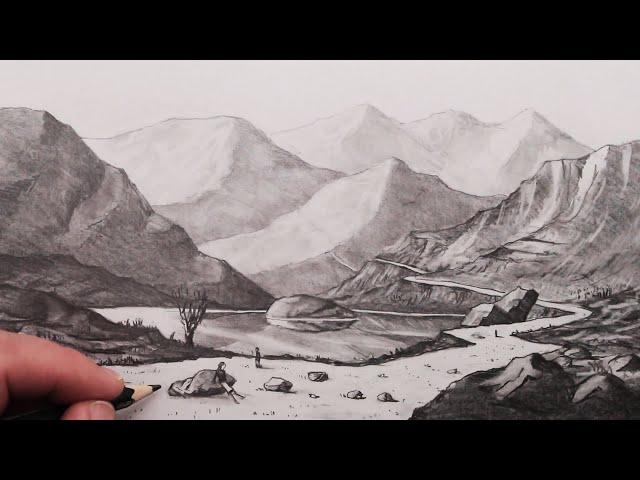 How to Draw a Landscape using Atmospheric Perspective