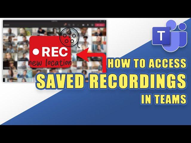 [HOW-TO] Access SAVED RECORDINGS in Microsoft TEAMS