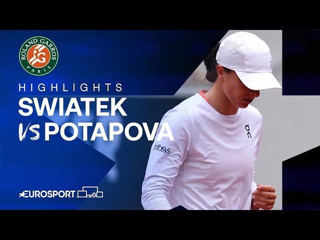 Iga Swiatek vs Anastasia Potapova | Round 4 | French Open 2024 Highlights 