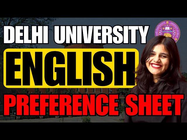 Delhi University FREE Preference listBA(H) ENGLISH | BY Hansraj Student