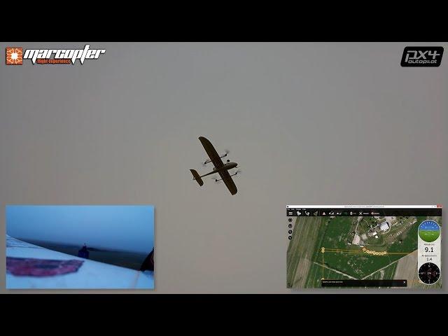 "PX4 VTOL" - Full automatic mission with multiple transitions