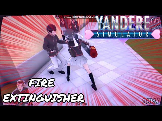 Killing Everyone Students WITH FIRE EXTINGUISHER - Yandere Simulator 1980s Mode