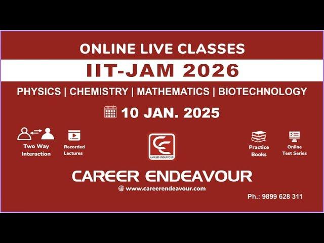 IIT JAM 2026 Online Classes #iitjam #careerendeavour #iitjamonlineclasses #iitjamonlinecoaching