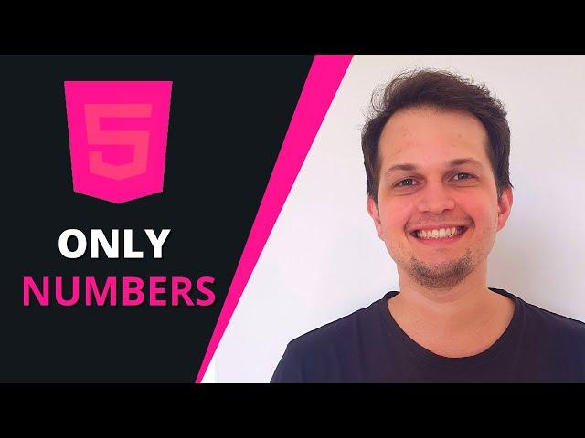 How to make an input accept just numbers in HTML