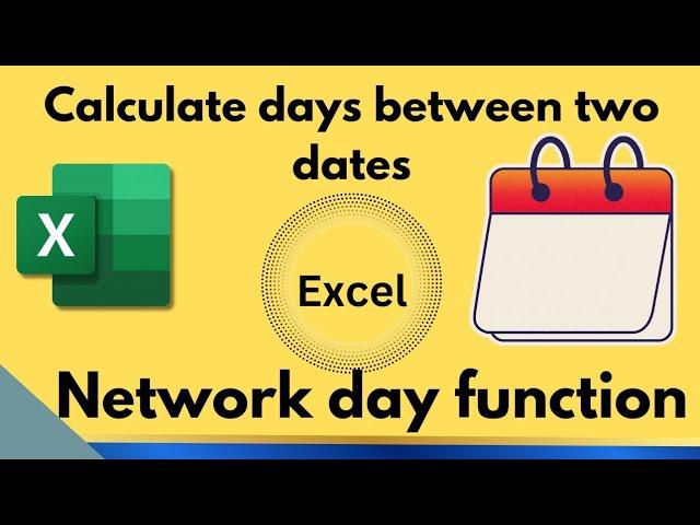 How to calculate days between two dates in excel|Calculate  days using network day function in Excel