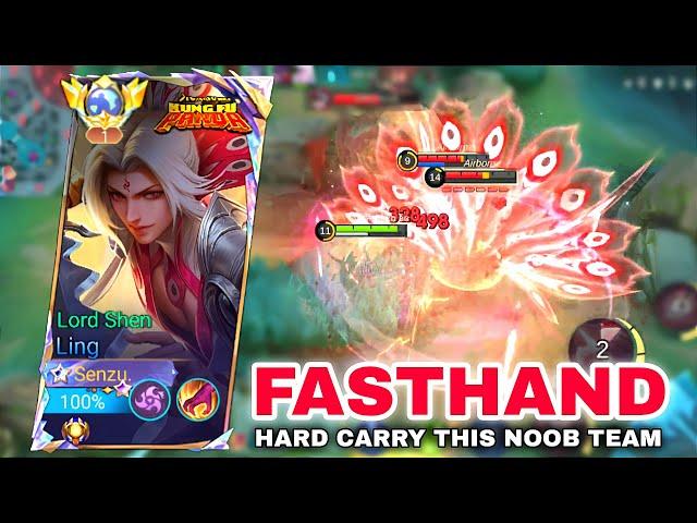 LING LORD SHEN FASTHAND - HARD CARRY THIS TEAM - Top Global Ling Gameplay Mobile Legends