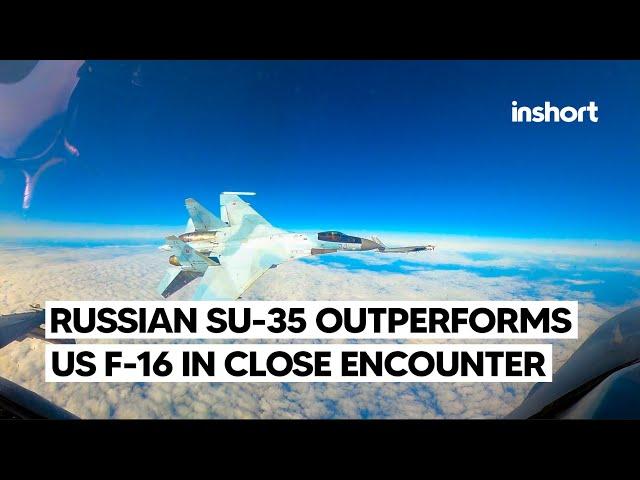 Russian Su-35 Showcases Superior Maneuverability in Close Encounter with US F-16 | InShort