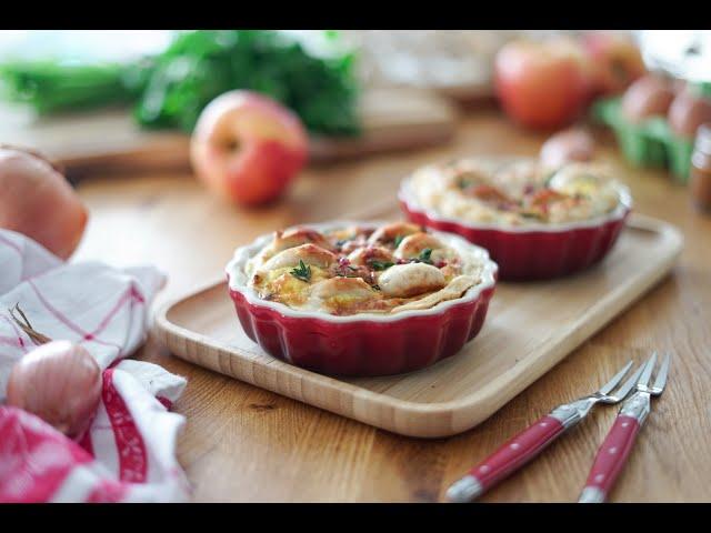 Tarte au boudin blanc et aux pommes