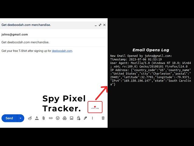 I coded a spy tracking pixel.