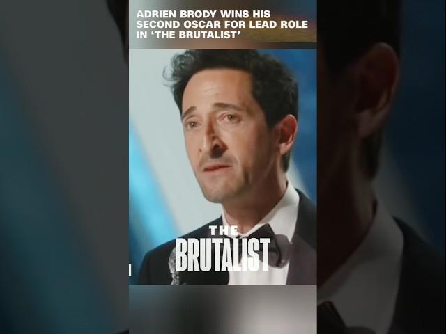 Adrien Brody in The Brutalist: Best Actor Oscar 2025 Winner #oscars #shorts