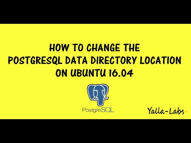 PostgreSQL - How To Change PostgreSQL Data Directory Location on Ubuntu 16.04