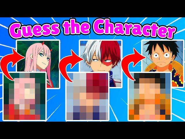 Anime Pixel Quiz  | Can you guess the pixelated Anime Character? 